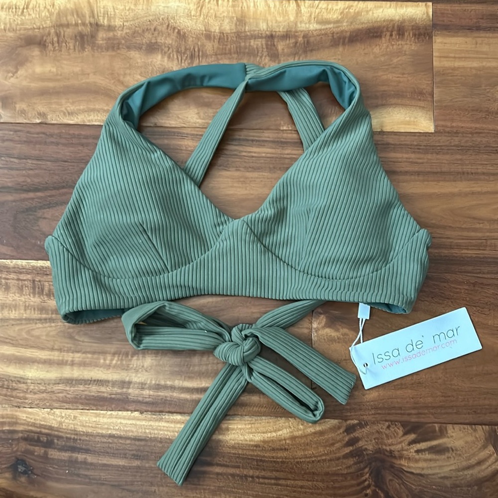 Issa de’ mar ribbed bikini top XS NWT